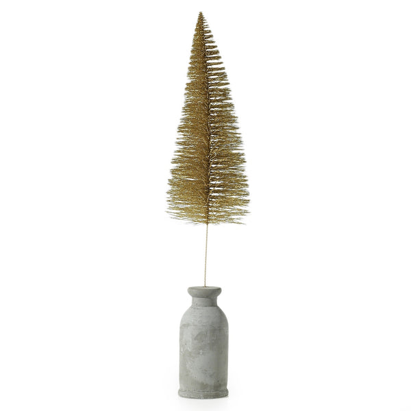 Christmas - Gold Glitter Bottle Brush Tree