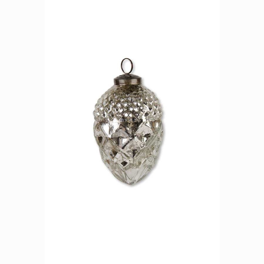 Christmas - Mercury Glass Acorn Ornament 5.5"