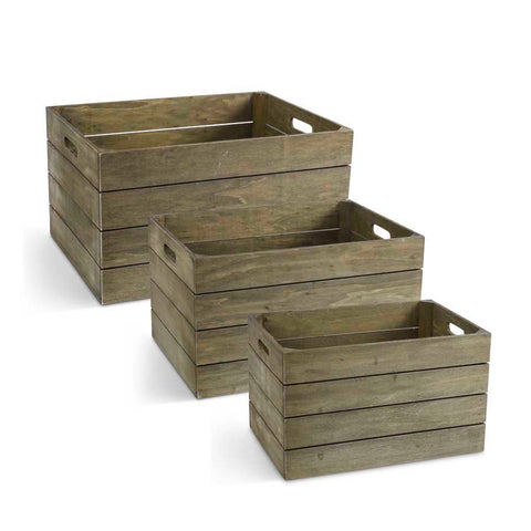 Wooden Nesting Crates/Set of 3