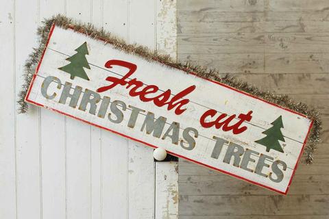 Christmas Sign - Vintage Fresh Cut Christmas Trees