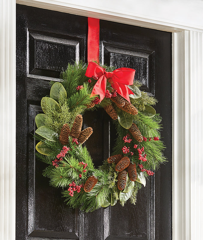Christmas Wreath - Mixed Cedar, Pine and Magnolia